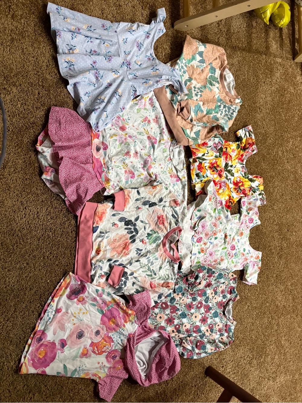 Handmade in USA Boutique Floral Bundle 3T